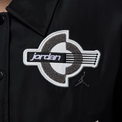 Air Jordan (wmns)  Brooklyn Therma-fit Varsity Jacket 'black' In Animal Print