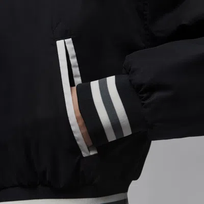 Air Jordan (wmns)  Brooklyn Therma-fit Varsity Jacket 'black' In Animal Print