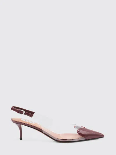 Alaïa Alaia Women Le Coeur Pvc And Leather Slingback Decollete In Burgundy