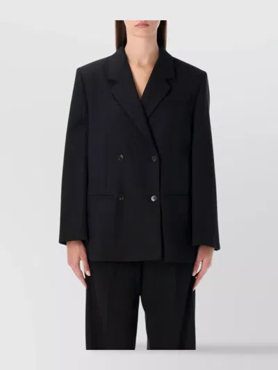 By Malene Birger Ramona Oversized Double-breasted Blazer In Black