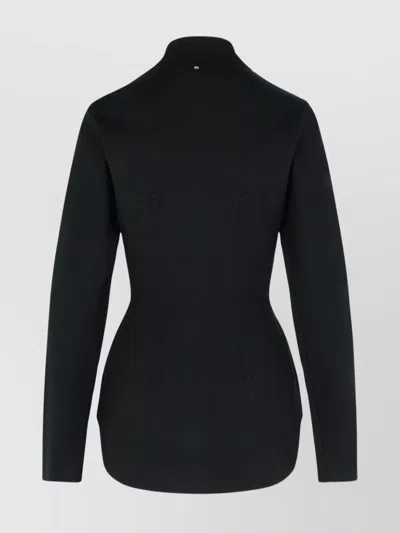 Sportmax Cardigan With Collared Design And Long Sleeves In Black