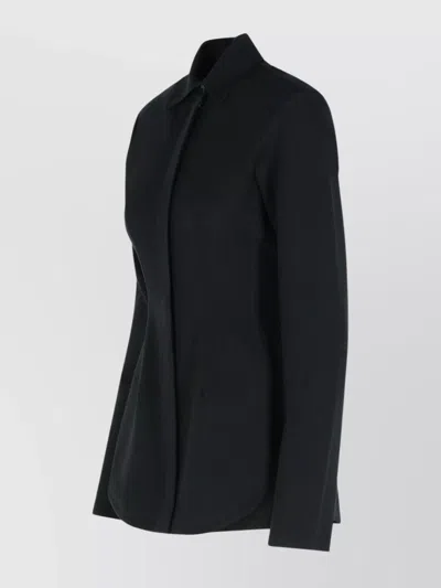 Sportmax Cardigan With Collared Design And Long Sleeves In Black