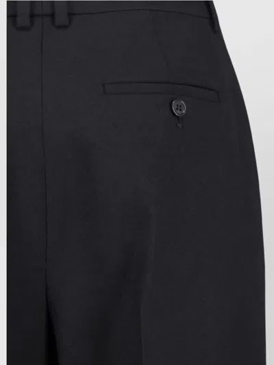 Saint Laurent Straight Trousers With Pleats And Pockets In Multi