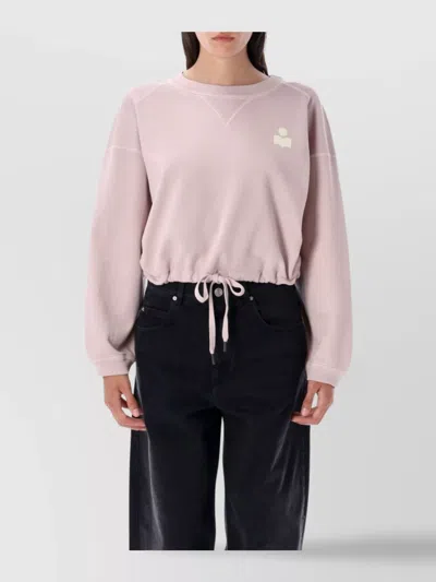 Isabel Marant Étoile Cozy Fleece Top Drawstring Hem In Neutral