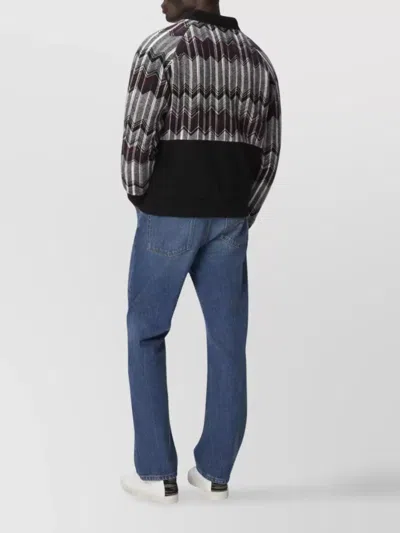 Missoni Bomberjacke Mit Zickzack-einsatz Aus Wollmischung In Multi