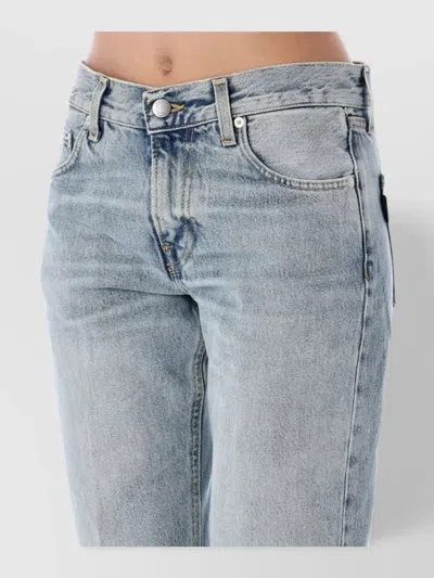 Haikure Faded Five-pocket Trousers Belt Loops In Multi