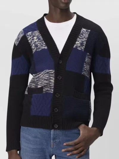 Missoni Cardigan Aus Reiner Wolle Mit Flammen- Und Zickzackeinsätzen In Multi