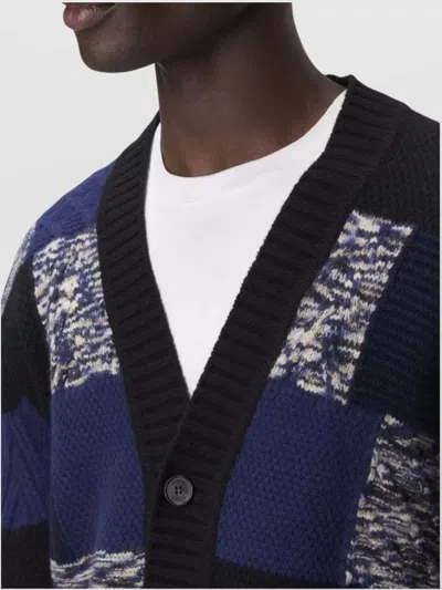 Missoni Cardigan Aus Reiner Wolle Mit Flammen- Und Zickzackeinsätzen In Multi