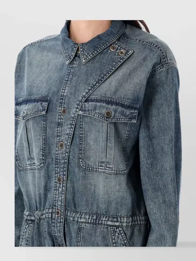 Isabel Marant Étoile Utility Style Jumpsuit Featuring Pockets In Blue