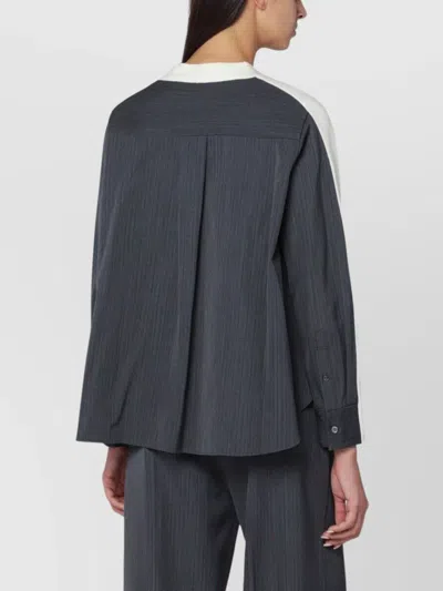 Sacai Cardigan And Shirt Combination Pockets In White