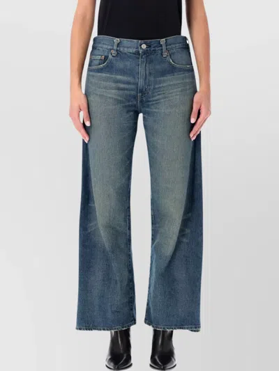 Junya Watanabe Layered Wide-leg Denim Trousers In Blue