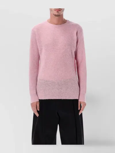 Auralee Luxurious Alpaca Knit Sweater In Pink