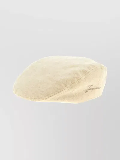 Jacquemus Valerie Soft Texture Beret Hat In Neutral