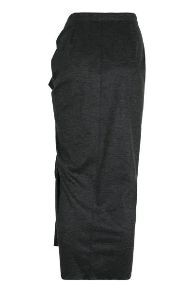 Fabiana Filippi Gonna Pareo In Platinum In Black