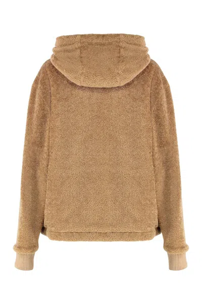 Moncler Reversible Jacket With Drawstring Hood And Logo Patch On The Sleeve In Brown