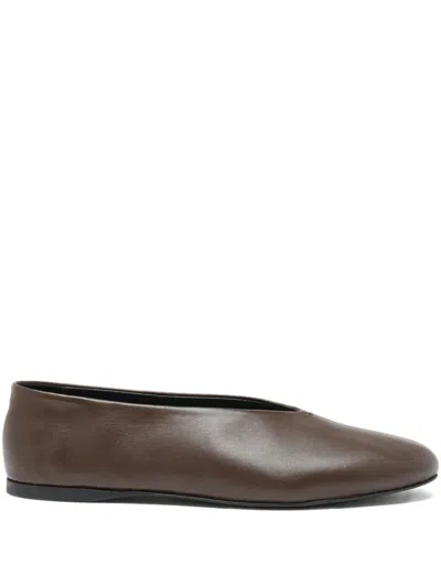 Proenza Schouler Tee Leather Ballet Flats In Brown