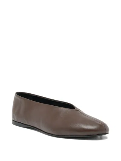 Proenza Schouler Tee Leather Ballet Flats In Brown