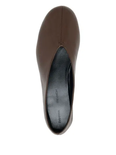 Proenza Schouler Tee Leather Ballet Flats In Brown