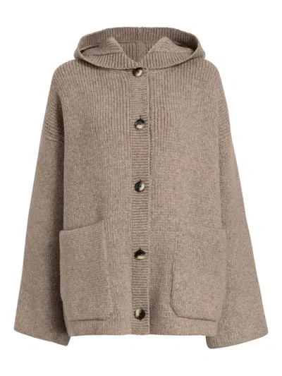 Proenza Schouler White Label Nelly Wool Hooded Jacket In Brown