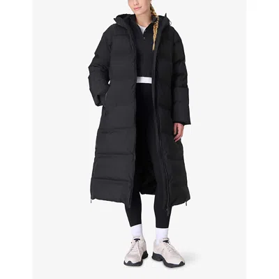 Sweaty Betty Womens Black Nimbus Longline Shell Coat In Black