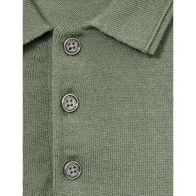 Reiss Boys' Manor Merino Polo Shirt - Big Kid In Green