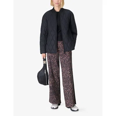 Sweaty Betty Womens Black On The Move Quilted Shell Jacket In Black