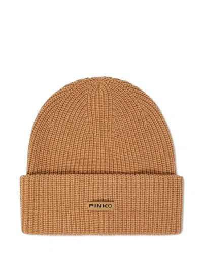 Pinko Beanie-style Hat In Brown
