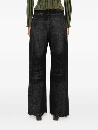 Diesel Classic Straight-leg Jeans With Mid-rise Waist In Black