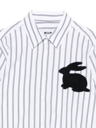 Msgm Shirts White In White