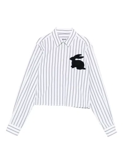 Msgm Shirts White In White