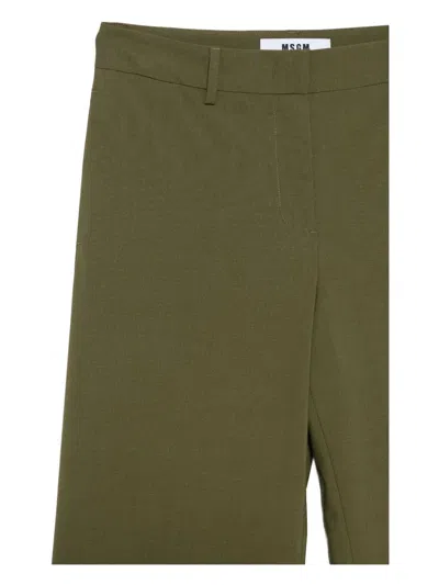 Msgm Trousers Green In Green