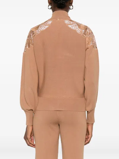 Twinset Twin Set Coats Brown In Brown