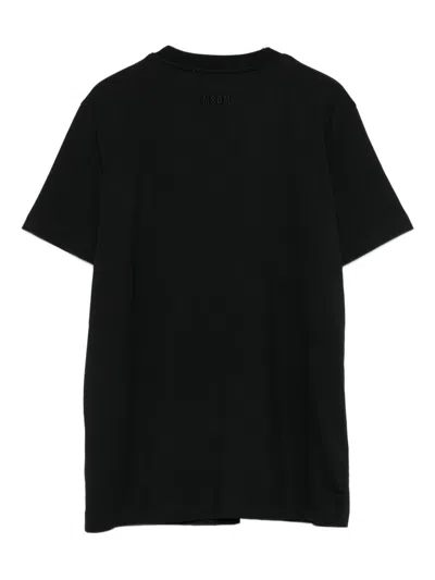Msgm T Shirts And Polos Black In Black