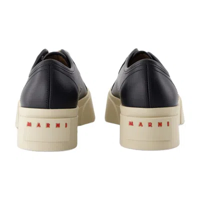 Marni Black Smooth Leather Sneakers