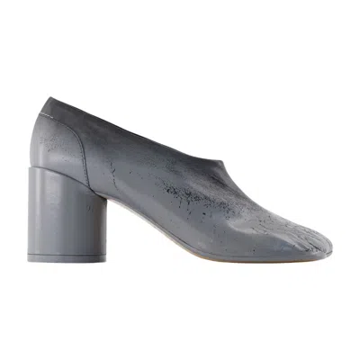 Mm6 Maison Margiela Gray Anatomic Pump Block Heels In Gray
