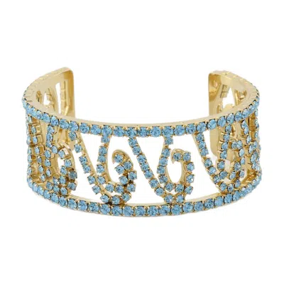 Shourouk Poseidon Bracelet In Blue In Gold