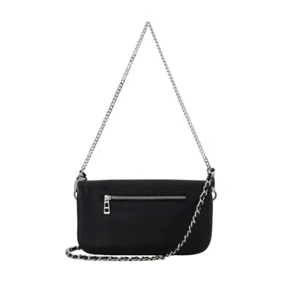 Zadig & Voltaire Zadig&voltaire Rock Nano Wallet On Chain In Black