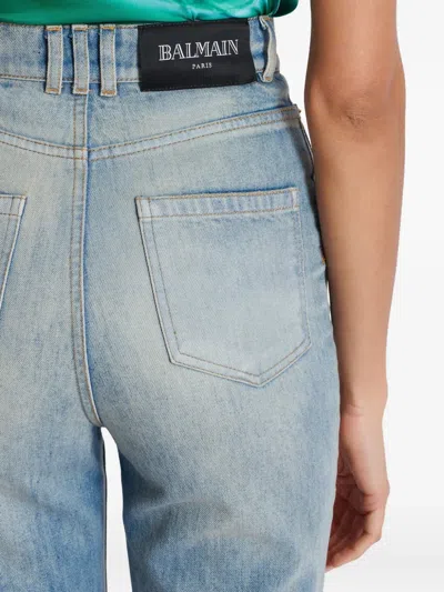 Balmain Flared-fit Denim Jeans In Blue
