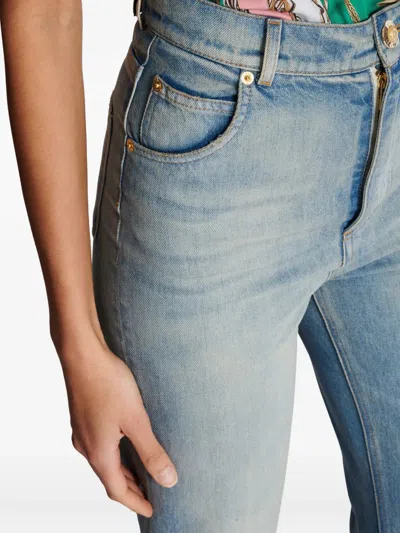 Balmain Flared-fit Denim Jeans In Blue