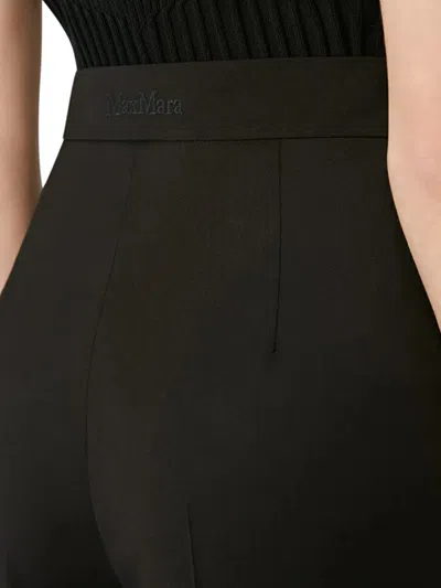 Max Mara Straight-leg Trousers In Light Wool In Brown