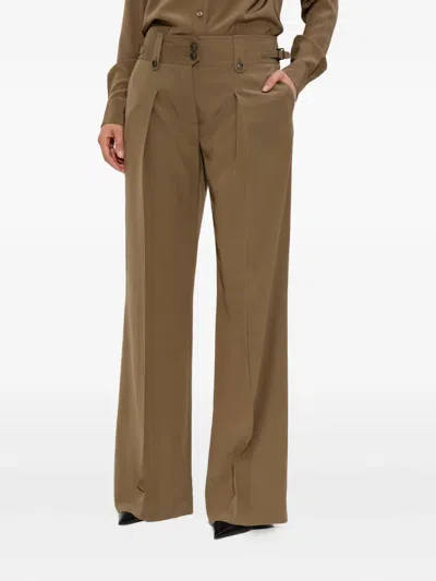 Tom Ford Pleated Trousers In Brown
