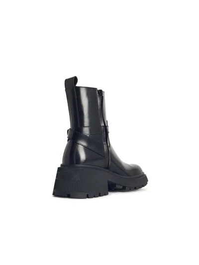 Jimmy Choo Buckle Strap Ankle Boots In Black