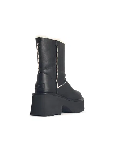 Ugg 'classic Esmee' Black Lear Boots In Black