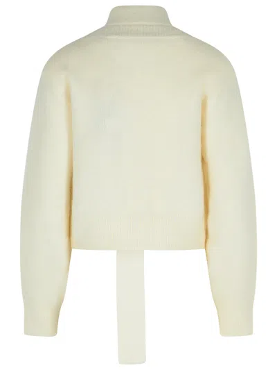 Rotate Birger Christensen Rotate 'karolyn' Ivory Alpaca Blend Sweater In White