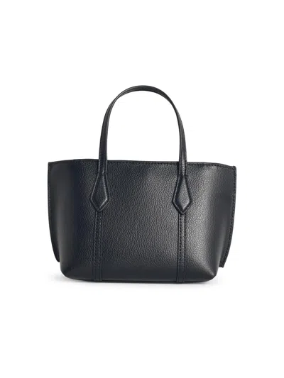 Tory Burch 'perry' Black Lear Bag In Black
