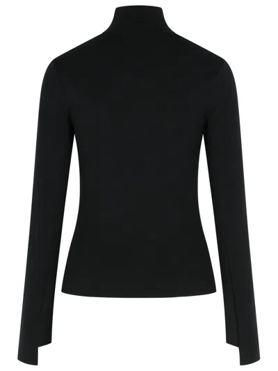 Courrèges Courreges Turtleneck Sweater In Black Viscose Blend In Black