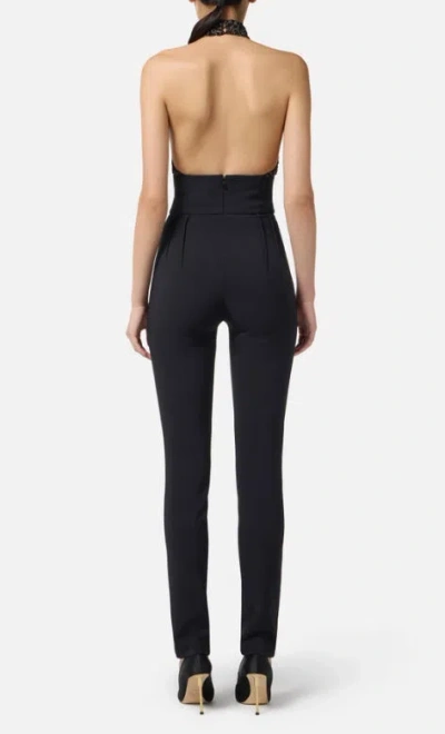 Elisabetta Franchi Tracksuit With Coconut Embroidery In Black