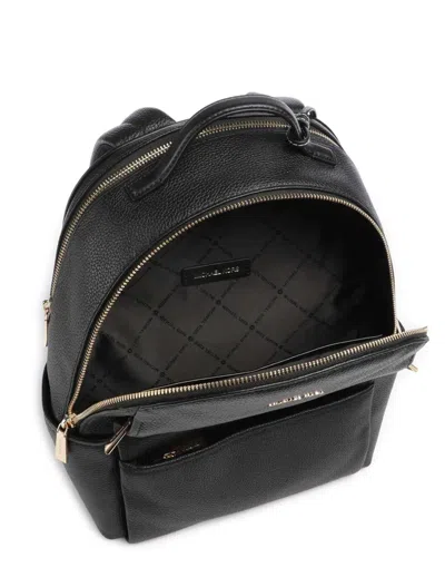 Michael Kors Sable Medium Pebbled Leather Backpack In Black