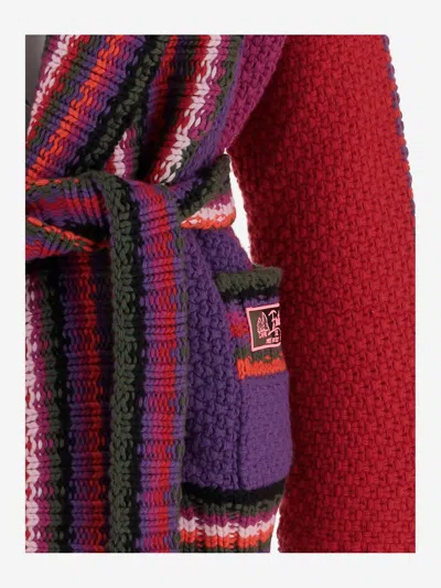 Pucci Orchidee Print Oversized Colorblock Cardigan In Multi