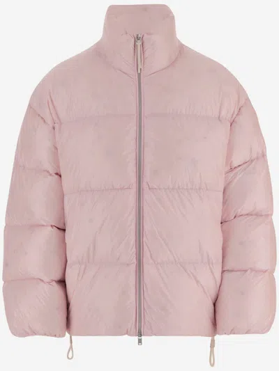 Jil Sander Nylon Down Jacket In Pink